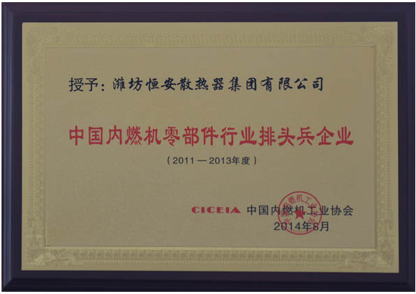 中國(guó)內(nèi)燃機(jī)零部件行業(yè)排頭兵企業(yè)