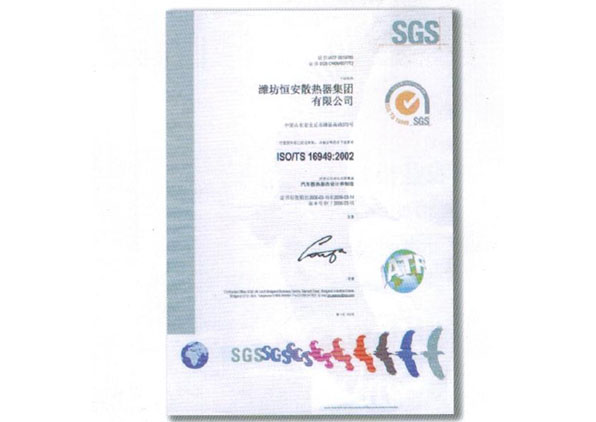 恒安集團(tuán)ISO/TS